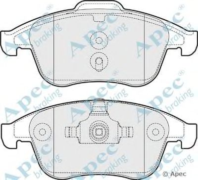 APEC BRAKING pad1708 -  Комплект тормозных колодок, дисковый тормоз